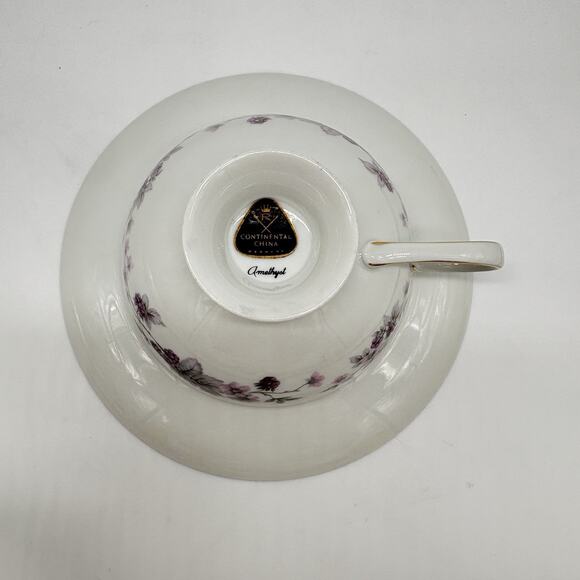 Amethyst by Rosenthal Continental Footed Demitasse Cup & Saucer Flowers Vtg 60's - Picture 13 of 15